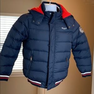 Diesel Hooded Puffer Down Jacket, Boys, Size 10/12
